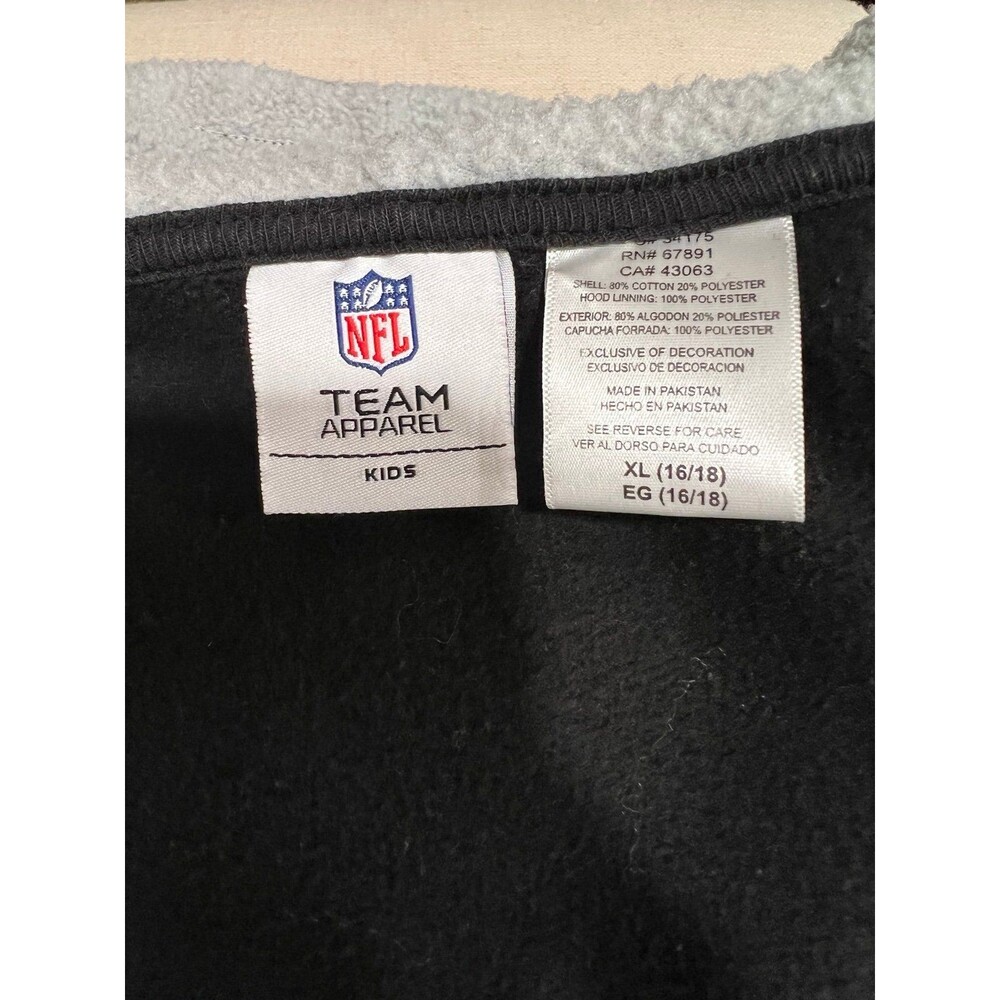 Steelers Football NFL Hoodie Sweatshirt Jacket Windbreaker child kids xl 16/18 - Picture 5 of 5